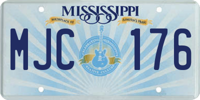 MS license plate MJC176