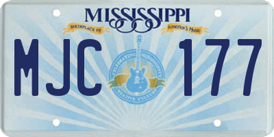 MS license plate MJC177