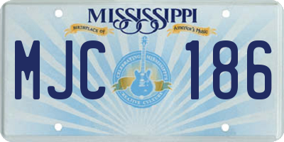 MS license plate MJC186
