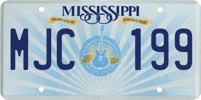 MS license plate MJC199