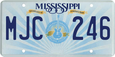 MS license plate MJC246