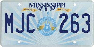 MS license plate MJC263