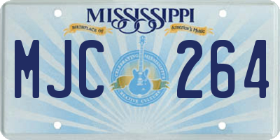 MS license plate MJC264