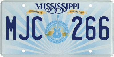 MS license plate MJC266