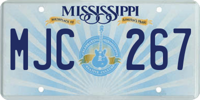 MS license plate MJC267