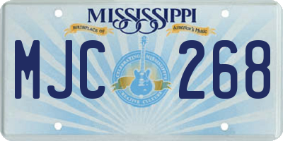 MS license plate MJC268