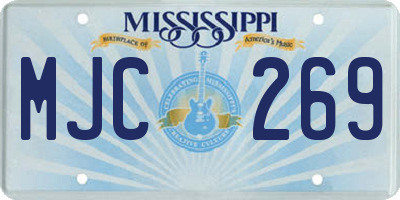 MS license plate MJC269