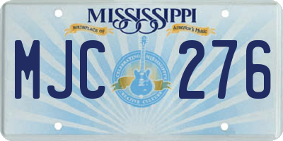 MS license plate MJC276