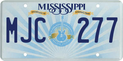 MS license plate MJC277