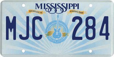 MS license plate MJC284