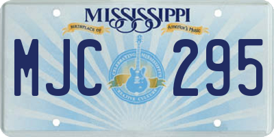 MS license plate MJC295
