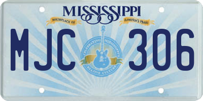 MS license plate MJC306