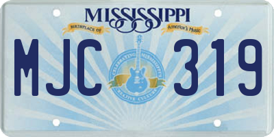 MS license plate MJC319