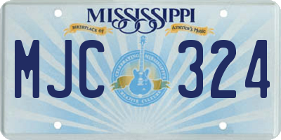 MS license plate MJC324