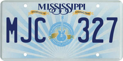 MS license plate MJC327