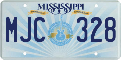 MS license plate MJC328