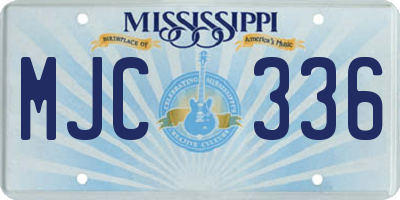 MS license plate MJC336