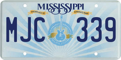MS license plate MJC339