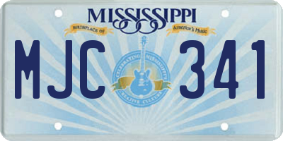 MS license plate MJC341