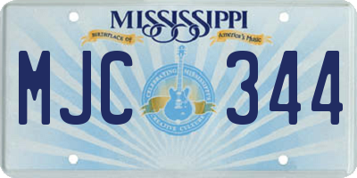 MS license plate MJC344