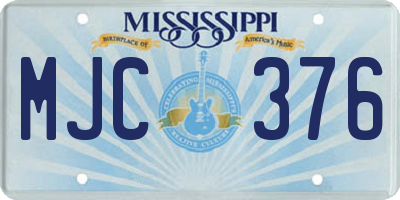 MS license plate MJC376