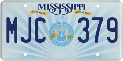 MS license plate MJC379