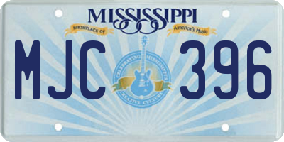 MS license plate MJC396