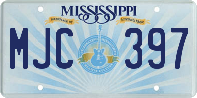 MS license plate MJC397