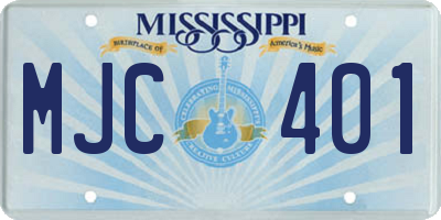 MS license plate MJC401