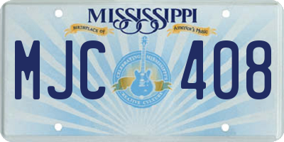 MS license plate MJC408