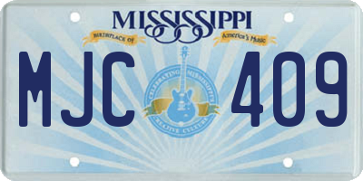 MS license plate MJC409