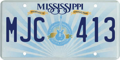 MS license plate MJC413
