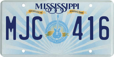 MS license plate MJC416