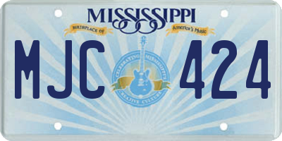 MS license plate MJC424