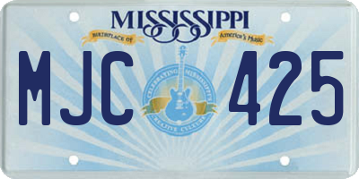 MS license plate MJC425