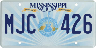 MS license plate MJC426