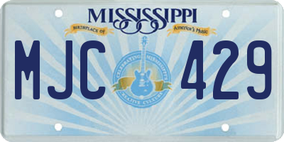 MS license plate MJC429