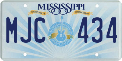 MS license plate MJC434