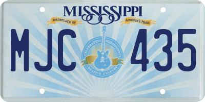 MS license plate MJC435