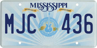 MS license plate MJC436