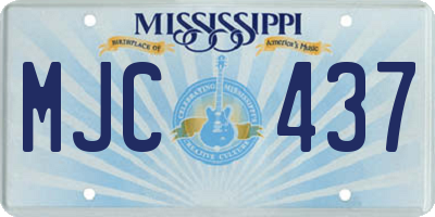 MS license plate MJC437
