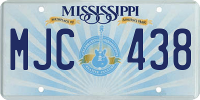 MS license plate MJC438