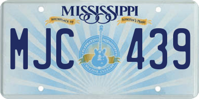 MS license plate MJC439