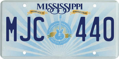 MS license plate MJC440