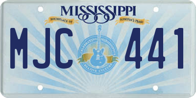 MS license plate MJC441
