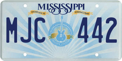 MS license plate MJC442