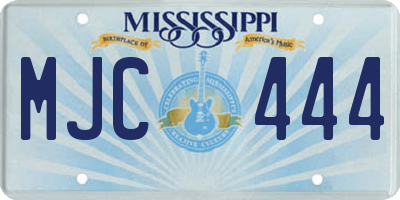 MS license plate MJC444