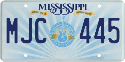 MS license plate MJC445