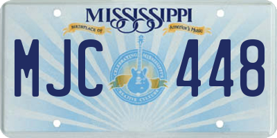 MS license plate MJC448