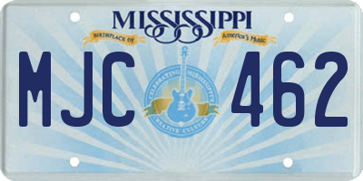 MS license plate MJC462